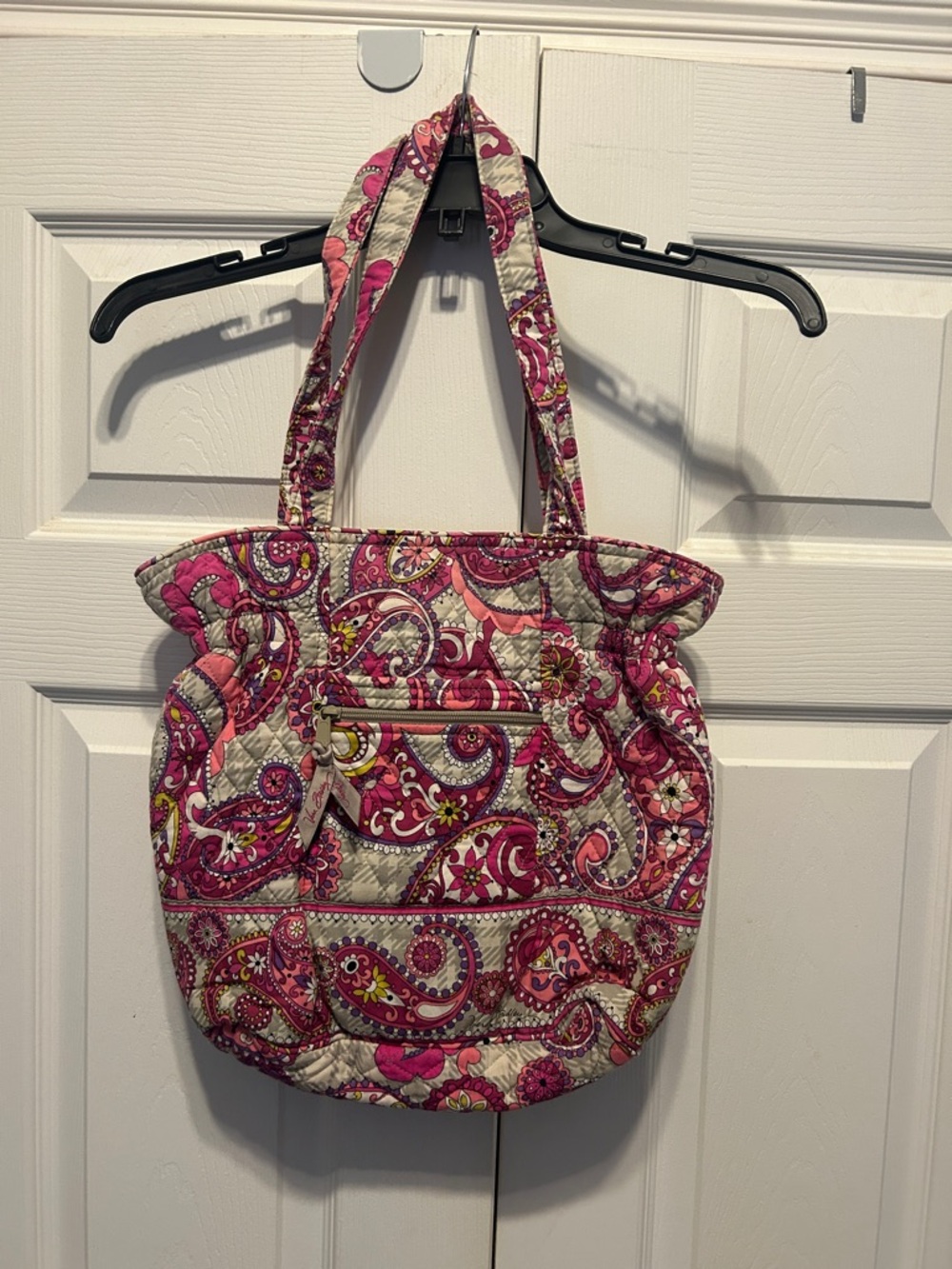 Vera Bradley Quilted Paisley Tote Bag style in Pink Gray